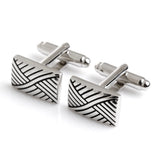 Enamel Plated Copper Cufflinks Men Silver Cufflinks Wedding Gift