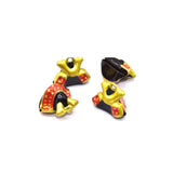 Enamel Samurai Helmet Jingle Bell Charms Pendant Jewelry