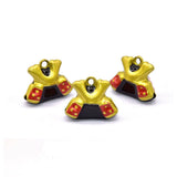 Enamel Samurai Helmet Jingle Bell Charms Pendant Jewelry
