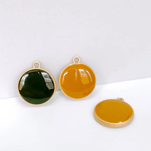 Enamel Eardrop Pendant Charms Necklace Accessories Jewelry DIY