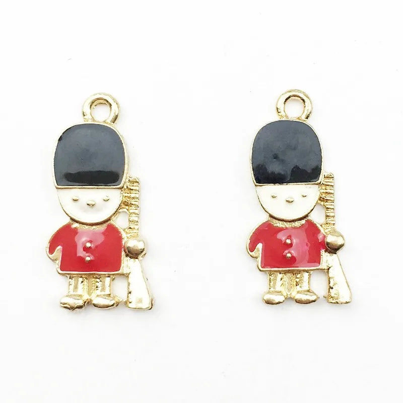 Enamel Soldier Charms 11 * 23mm DIY Accessories