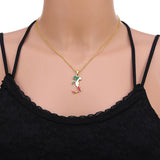 Enamel Stainless Steel Map Flag Pendant Necklaces - Italian Maps Ethnic Jewelry