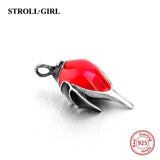 Enamel Red Bird Beads for 925 DIY European Bracelet