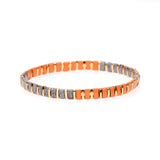 Enamel Tila Beads Bracelets Women Ins Rainbow Candy Stretch Bracelet