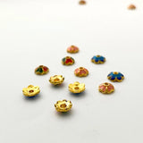 Enamel Copper Embryo Flower Four-Leaf Clover Beads DIY Bracelet Material