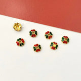 Enamel Copper Embryo Flower Four-Leaf Clover Beads DIY Bracelet Material