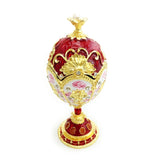 Enameled Easter Egg Jewelry Box Rhinestone Decor Trinket Holder