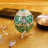 Hand Painted Easter Egg Jewelry Box Trinket Holder Decoration