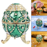 Hand Painted Easter Egg Jewelry Box Trinket Holder Decoration