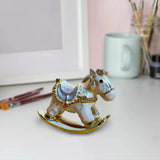 Enameled Horse-Shaped Trinket Box for Jewelry
