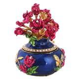 Enameled Vase Jewelry Box Holder Trinket Box Craft Wedding Favor Gift