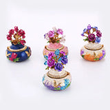 Enameled Vase Jewelry Box Holder Trinket Box Craft Wedding Favor Gift