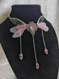 Enchanted Faerie Queen Necklace Wing Charm Goth Necklaces Y2K Jewelry