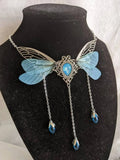 Enchanted Faerie Queen Necklace Wing Charm Goth Necklaces Y2K Jewelry