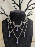 Enchanted Forest Drop Choker Necklace Witch Fantasy Twig Jewelry
