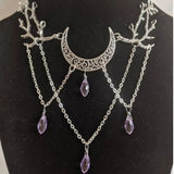 Enchanted Forest Drop Choker Statement Necklace