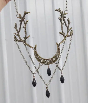 Enchanted Forest Drop Choker Statement Necklace