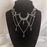 Enchanted Forest Drop Choker Statement Necklace