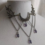 Enchanted Forest Drop Choker Statement Necklace