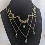 Enchanted Forest Drop Choker Statement Necklace