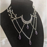 Enchanted Forest Drop Choker Statement Necklace