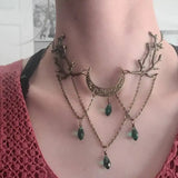 Enchanted Forest Drop Choker Statement Necklace