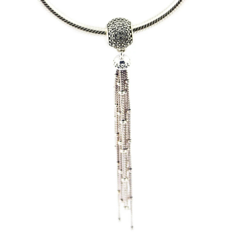 Enchanted Tassel Pendant Silver Jewelry Beads for DIY