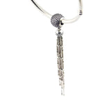 Enchanted Tassel Pendant Silver Jewelry Beads for DIY