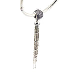 Enchanted Tassel Pendant Silver Jewelry Beads for DIY