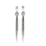 Enchanted Tassels Drop Earrings 925 Sterling Silver Wedding Dangle Earings
