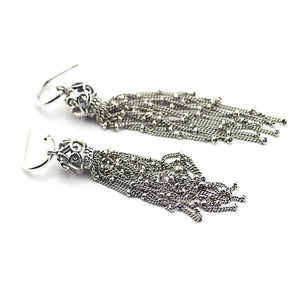 Enchanted Tassels Drop Earrings 100% 925 Sterling Silver Earrings for Women