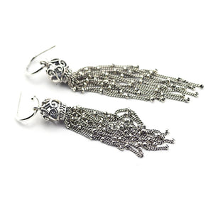 Enchanted Tassels Drop Earrings Winter Ice Earrings Wedding Earring Jewelry