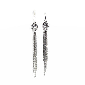 Enchanted Tassels Drop Earrings Winter Ice Earrings Wedding Earring Jewelry