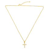 Diamond Cross Necklace Love Lock Pendant