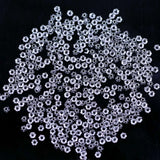 500Pcs Flower Shape Metal Beads Cap 4-5mm Jewelry Findings Charms Silver Tone