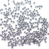 500Pcs Flower Shape Metal Beads Cap 4-5mm Jewelry Findings Charms Silver Tone