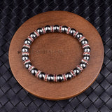 Magnetic Hematite Beads Bracelet Natural Stone Health Protection Jewelry