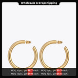 Stainless Steel Circle Earrings Women Jewelry EC171022