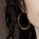 Stainless Steel Circle Earrings Women Jewelry EC171022
