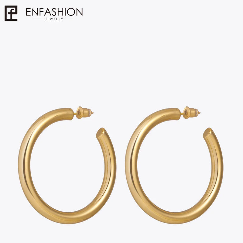 Stainless Steel Circle Earrings Women Jewelry EC171022