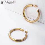 Stainless Steel Circle Earrings Women Jewelry EC171022