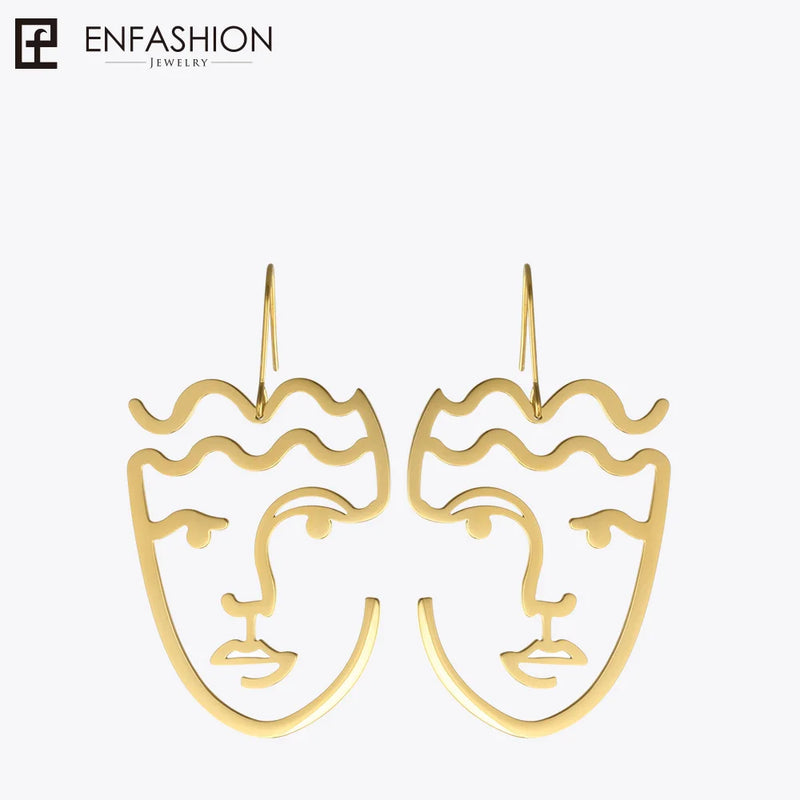 Classic Face Dangle Earrings for Women
