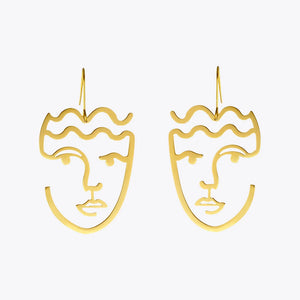 Classic Face Dangle Earrings for Women
