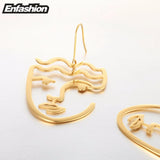 Classic Face Dangle Earrings for Women