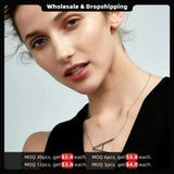 Letter Initial Necklace Stainless Steel Choker Women Jewelry