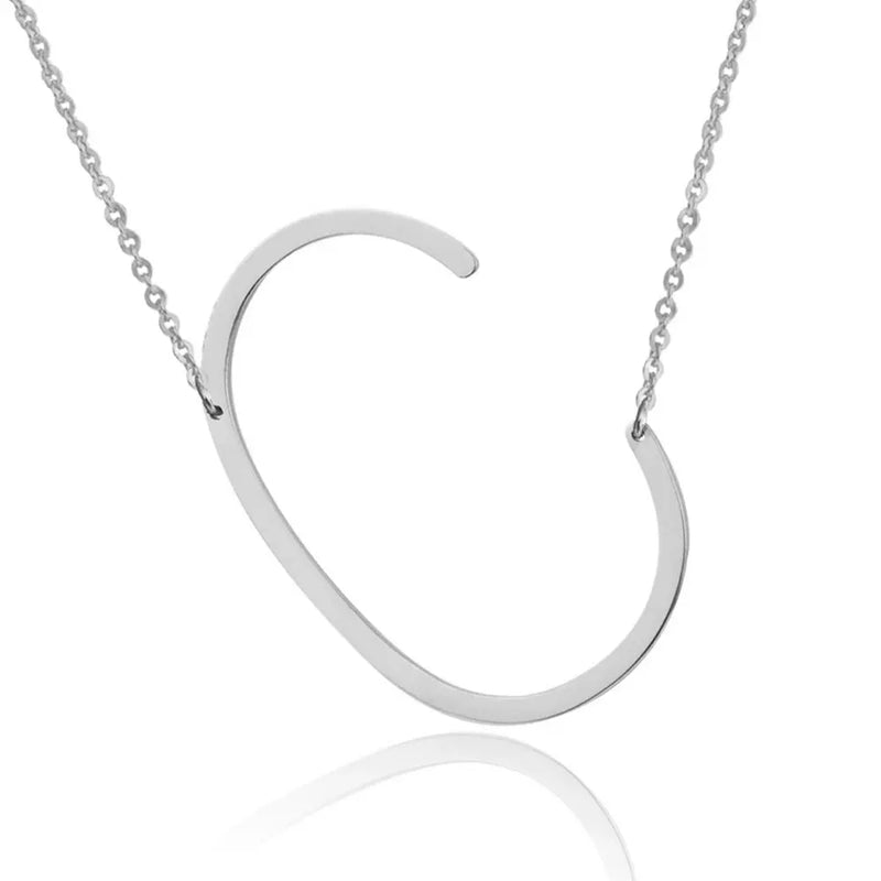 Letter Initial Necklace Stainless Steel Choker Women Jewelry