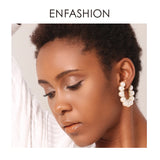 Pearl Hoop Earrings For Women Round Earring Big Circle Hoops Earings Jewelry