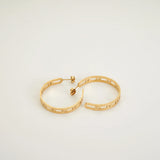 Cutout C Hoop Earrings Stainless Steel Hoops Earings For Women