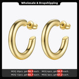 Small Hoop Earrings Stainless Steel Circle Earrings For Women EC171023
