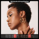 Stainless Steel Star Hoop Earrings for Women ED181079